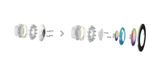 Adapter Kit met Adagio Pro Wit (Afwerkingsring Niet Inbegrepen)