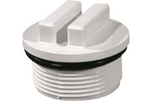 Stop te schroeven 1 1/2” met seals donkergrijs