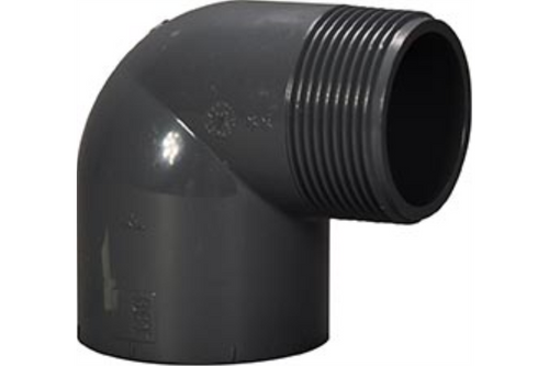 Knie 90° lijmen/schroeven 1 1/2” M x 50 F