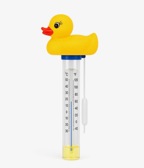 Waterthermometer met drijvend eendje