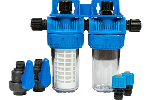 Elektrodehouder dubbel met voorfilter voor pH of Rx sonde voor POOL DOS