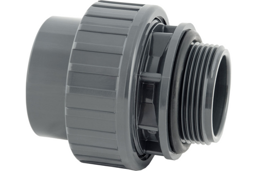 Driedelige koppeling met dichting 50 mm x 2'' buitendraad