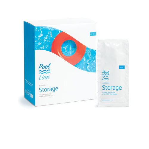 Pool Line Bewaarvloeistof voor pH/redox-elektroden, 25 zakjes van 20 ml HI7003004P
