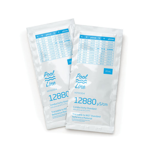 Pool Line Kalibratievloeistof 12880 µS/cm, 1 zakje van 20 ml HI700304P