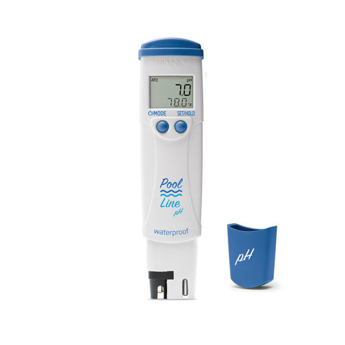 Pool Line Waterbestendige zakformaat pH en temperatuur tester HI981274