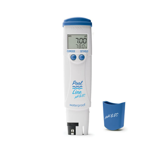 Pool Line Waterbestendige zakformaat pH, EC, TDS en temperatuur tester HI981304